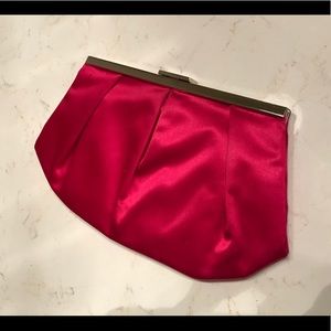 Banana republic pink satin clutch
